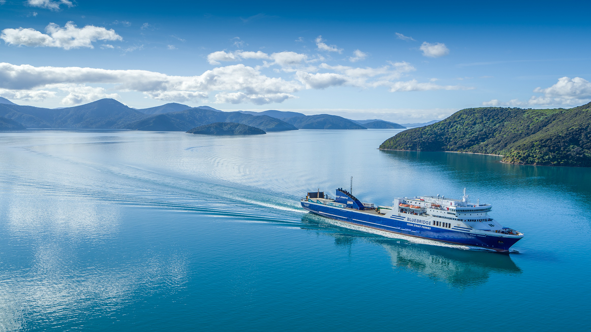 Cross Cook Strait on a Bluebridge ferry